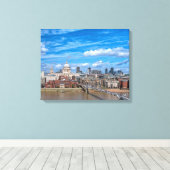 St.Paul's Cathedraal Canvas Print (Insitu (Houten vloer))