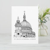 St Paul's Cathedraal Card Feestdagenkaart (Staand voorkant)