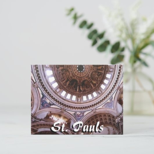 St Pauls cathedraal interior London briefkaart (Staand voorkant)