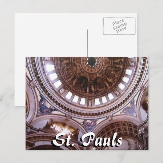 St Pauls cathedraal interior London briefkaart (Voorkant / Achterkant)