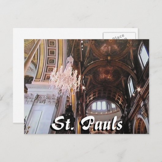St Pauls cathedraal interior London briefkaart (Voorkant / Achterkant)