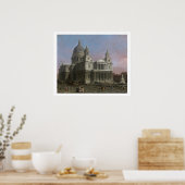 St. Paul's Cathedral, 1754 (olie op doek) Poster (Keuken)
