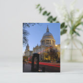 St.Paul's Cathedral bij de schemering, Briefkaart  (Staand voorkant)