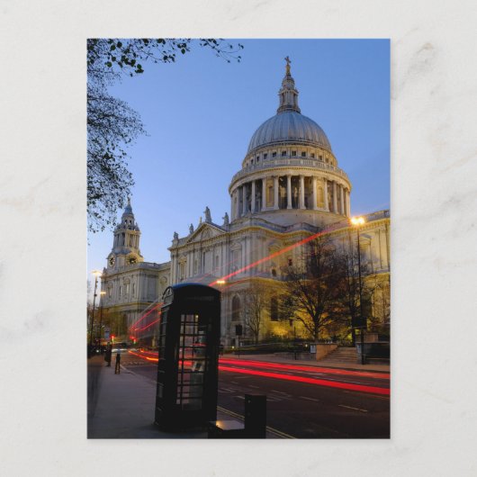 St.Paul's Cathedral bij de schemering, Briefkaart  (Voorkant)