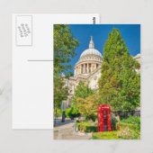 St. Paul's Cathedral, Briefkaart van het Verenigd (Voorkant / Achterkant)