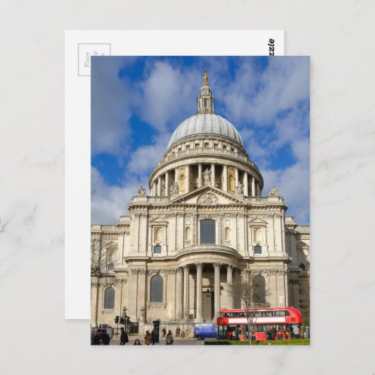 St. Paul's Cathedral, Briefkaart van het Verenigd  (Voorkant / Achterkant)