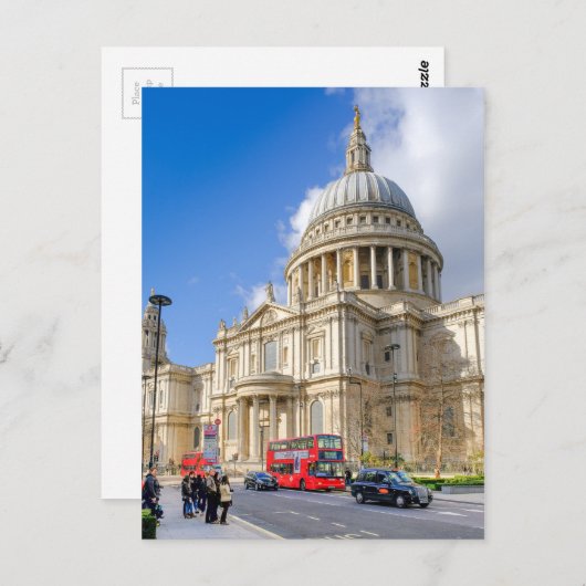 St. Paul's Cathedral, Briefkaart van het Verenigd  (Voorkant / Achterkant)
