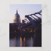 St Paul's Cathedral en de Millennium Bridge Briefkaart (Voorkant)
