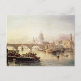 St. Paul's Cathedral en London Bridge Briefkaart