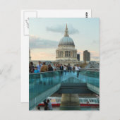 St. Paul's Cathedral en Millennium Bridge, Londen Briefkaart (Voorkant / Achterkant)