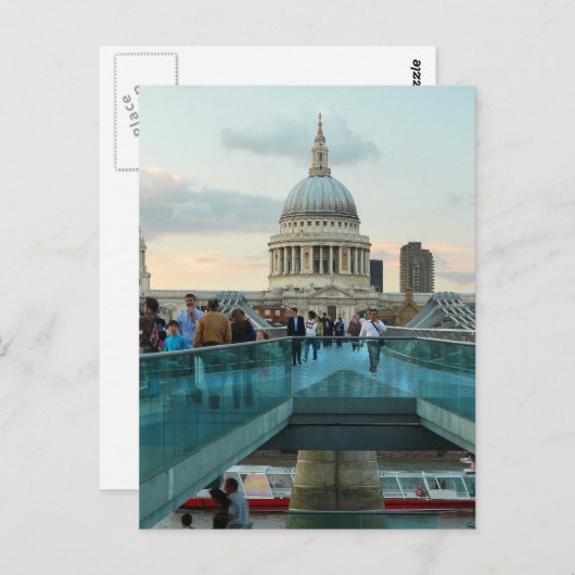St. Paul's Cathedral en Millennium Bridge, Londen Briefkaart (Voorkant / Achterkant)