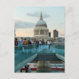 St. Paul's Cathedral en Millennium Bridge, Londen Briefkaart