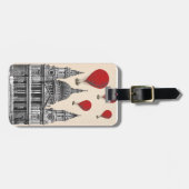 St Pauls Cathedral en Red Hot Air-ballonnen Bagagelabel (Voorkant horizontaal)