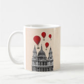 St Pauls Cathedral en Red Hot Air-ballonnen Koffiemok (Links)