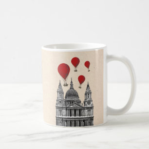 St Pauls Cathedral en Red Hot Air-ballonnen Koffiemok