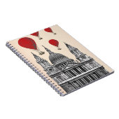 St Pauls Cathedral en Red Hot Air-ballonnen Notitieboek (Rechterzijde)