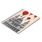 St Pauls Cathedral en Red Hot Air-ballonnen Notitieboek (Linkerzijde)