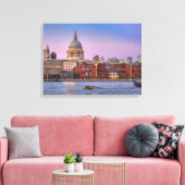 St Paul's Cathedral in de schemering, Londen UK Canvas Afdruk (Insitu (Woonkamer))