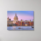 St Paul's Cathedral in de schemering, Londen UK Canvas Afdruk (Voorkant)