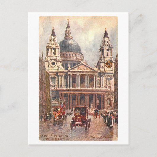 St. Paul's Cathedral in het Briefkaart van Londen (Voorkant)