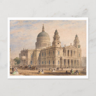 St. Paul's Cathedral in Londen, Engeland, Vintage Briefkaart