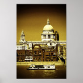 St Pauls Cathedral Londen Engeland Verenigd Konink Poster (Voorkant)