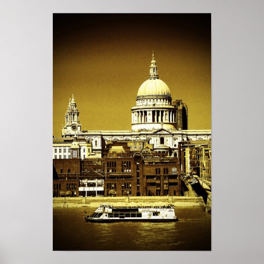 St Pauls Cathedral Londen Engeland Verenigd Konink Poster (Voorkant)