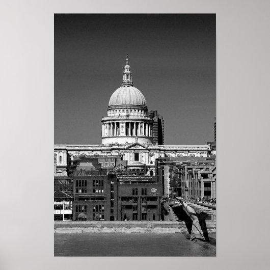 St Pauls Cathedral Londen Engeland Verenigd Konink Poster (Voorkant)