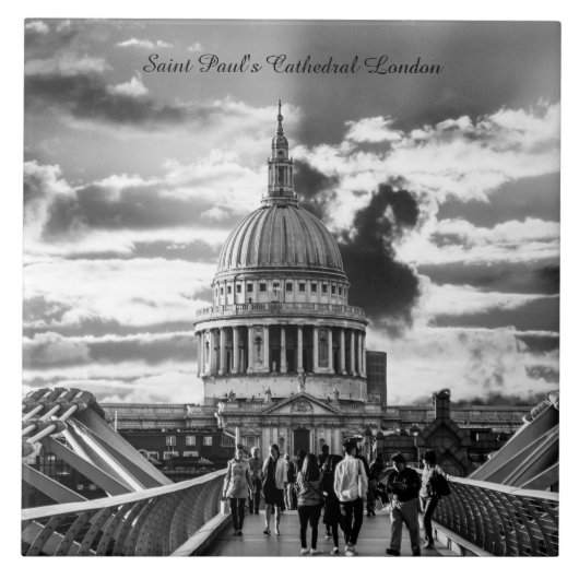 St Paul's Cathedral Londen. Tegeltje (Voorkant)