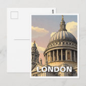 St Paul's Cathedral Londen Verenigd Koninkrijk Rei Briefkaart (Voorkant / Achterkant)