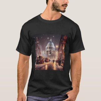 St Paul's Cathedral Londen Victoriaans Kerstmis St T-shirt