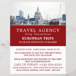 St Paul's Cathedral, London City, Travel Agency Flyer