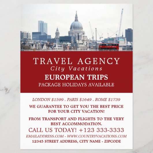 St Paul's Cathedral, London City, Travel Agency Flyer (Voorkant)