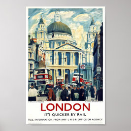 St Paul's Cathedral London Travel Poster