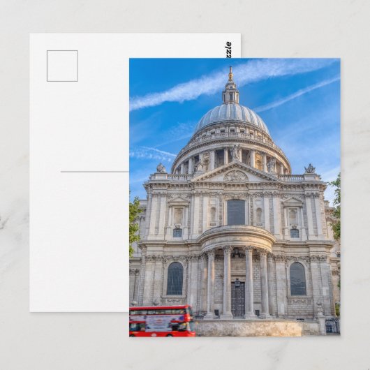 St.Paul's Cathedral London, Verenigd Briefkaart (Voorkant / Achterkant)