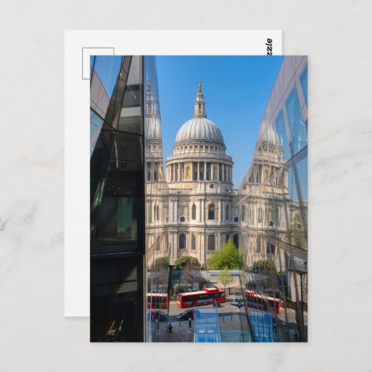 St.Paul's Cathedral London, Verenigd Briefkaart (Voorkant / Achterkant)