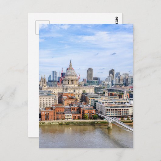 St.Paul's Cathedral London, Verenigd Briefkaart (Voorkant / Achterkant)