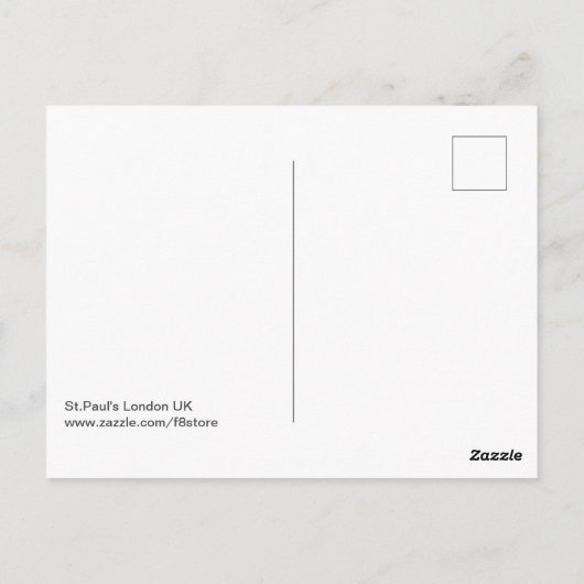 St.Paul's Cathedral London, Verenigd Briefkaart (Achterkant)