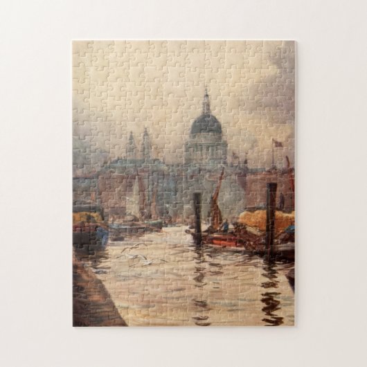  St. Paul's Cathedral Thames London England Legpuzzel (Verticaal)