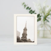 St. Paul's Chapel Sepia Briefkaart (Staand voorkant)