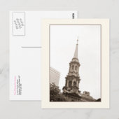 St. Paul's Chapel Sepia Briefkaart (Voorkant / Achterkant)