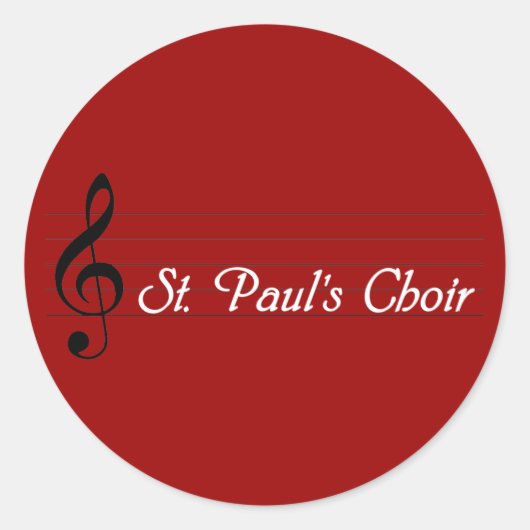 St. Paul's Choir Ronde Sticker (Voorkant)