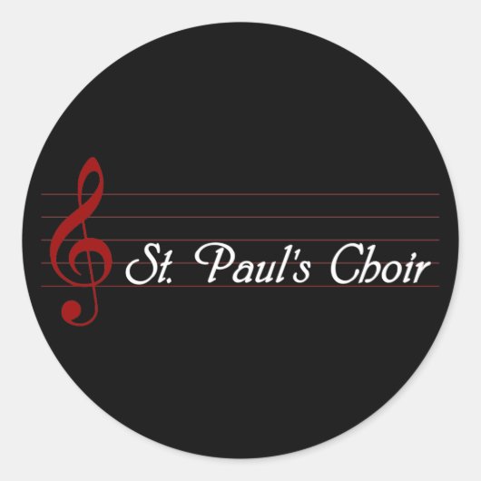 St. Paul's Choir Ronde Sticker (Voorkant)