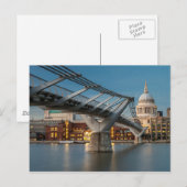 St Pauls en de Milleniumbrug Briefkaart (Voorkant / Achterkant)