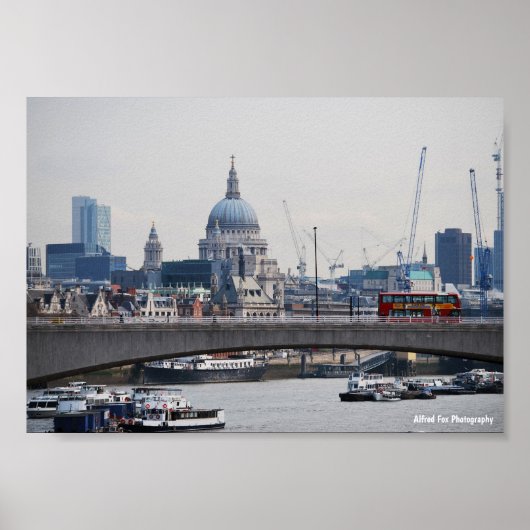 St. Paul's en de Theems Poster (Voorkant)