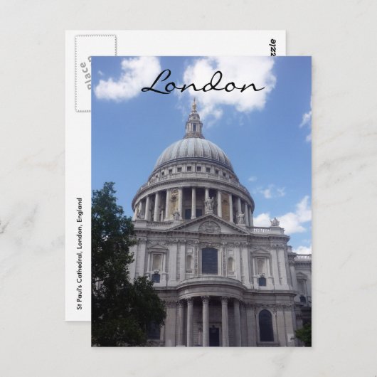 st pauls kathedraal dome briefkaart (Voorkant / Achterkant)