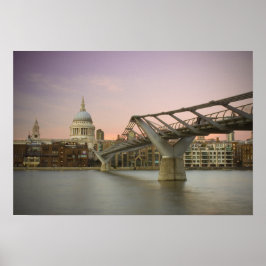 St Pauls kathedraal in Dusk Poster