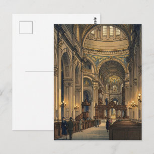 St Pauls-kathedraal Japanse houtblokprint Briefkaart