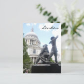 st pauls kathedraal standbeeld briefkaart (Staand voorkant)