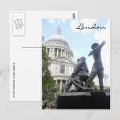 st pauls kathedraal standbeeld briefkaart (Voorkant / Achterkant)